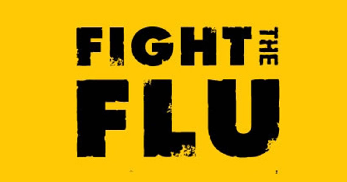 "Fight the Flu" | Yellow banner