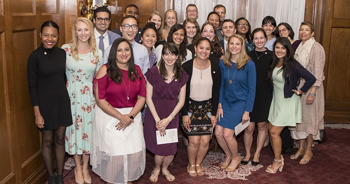 Members of the Gold Humanism Honor Society standing together 