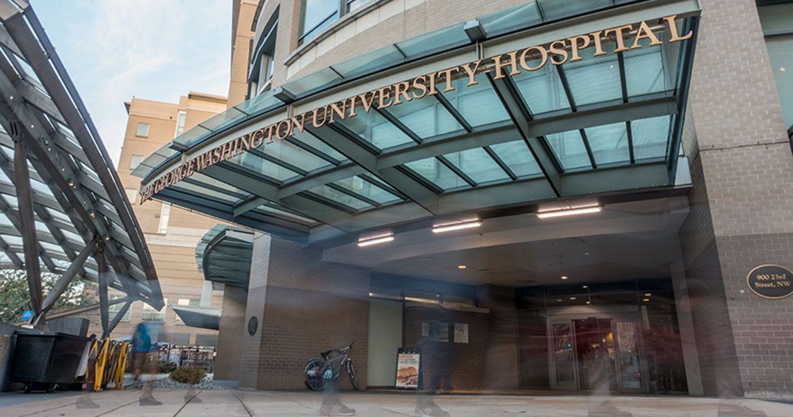 The George Washington University Hospital entrance