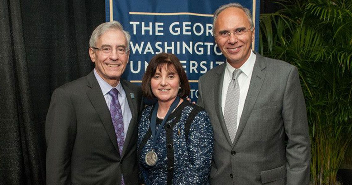 Alan Wasserman, Nancy D. Gaba, and Anton N. Sidawy standing together