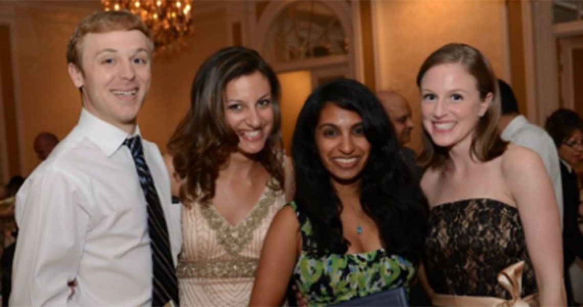 M.D. students posing together during a gala