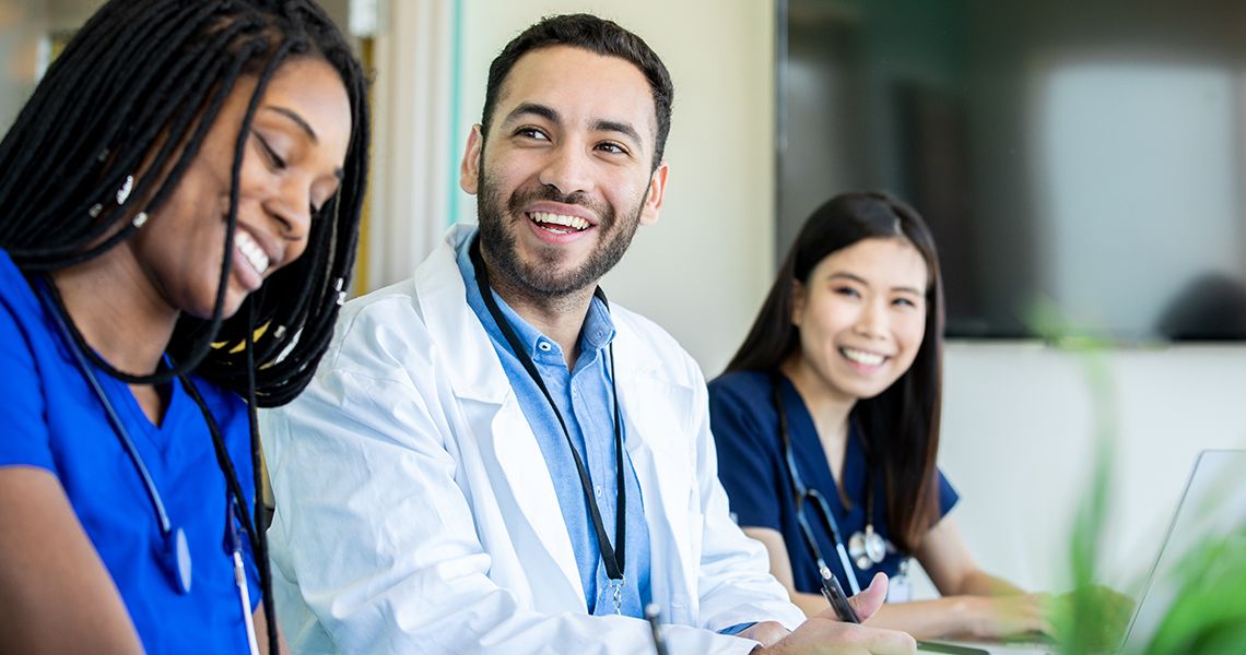 Students smiling