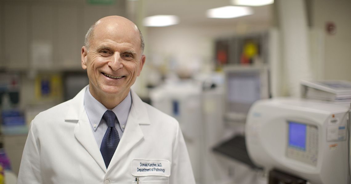 Photo: Donald Karcher, MD, in clinical space