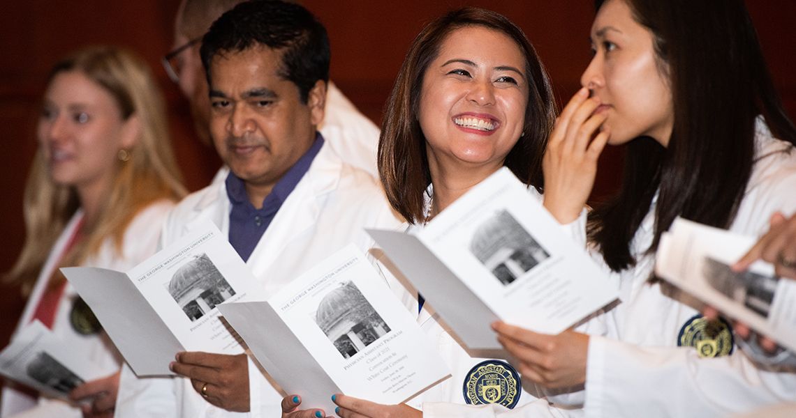 PA students during White Coat ceremony