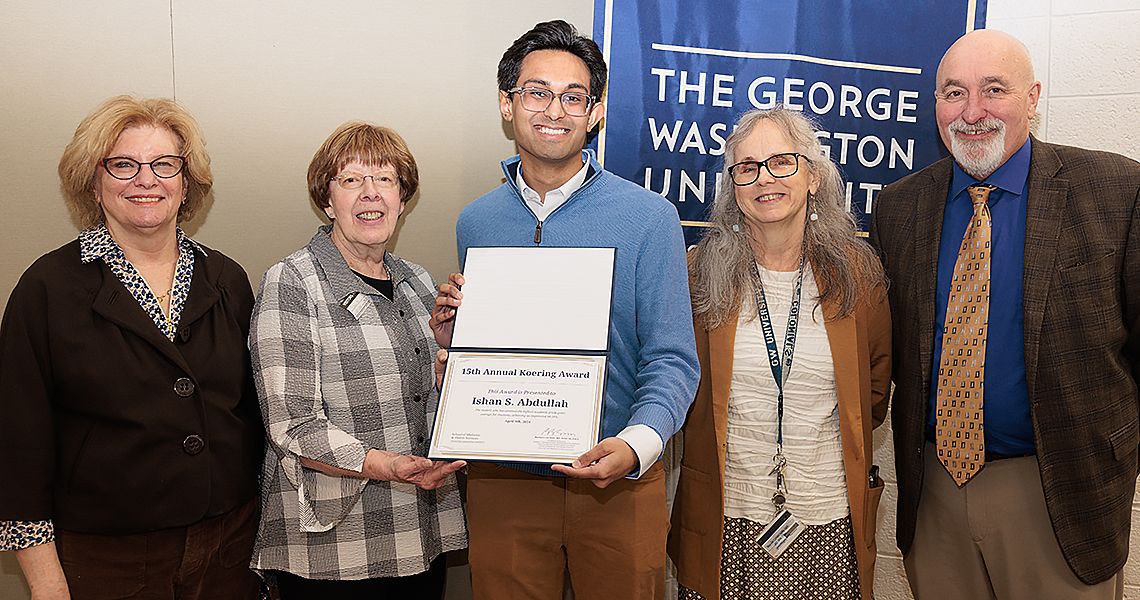 Group photo: Kenna Peussner, Susan Koering, Ishan Abdullah, MaryAnn Stepp, and John Bethea