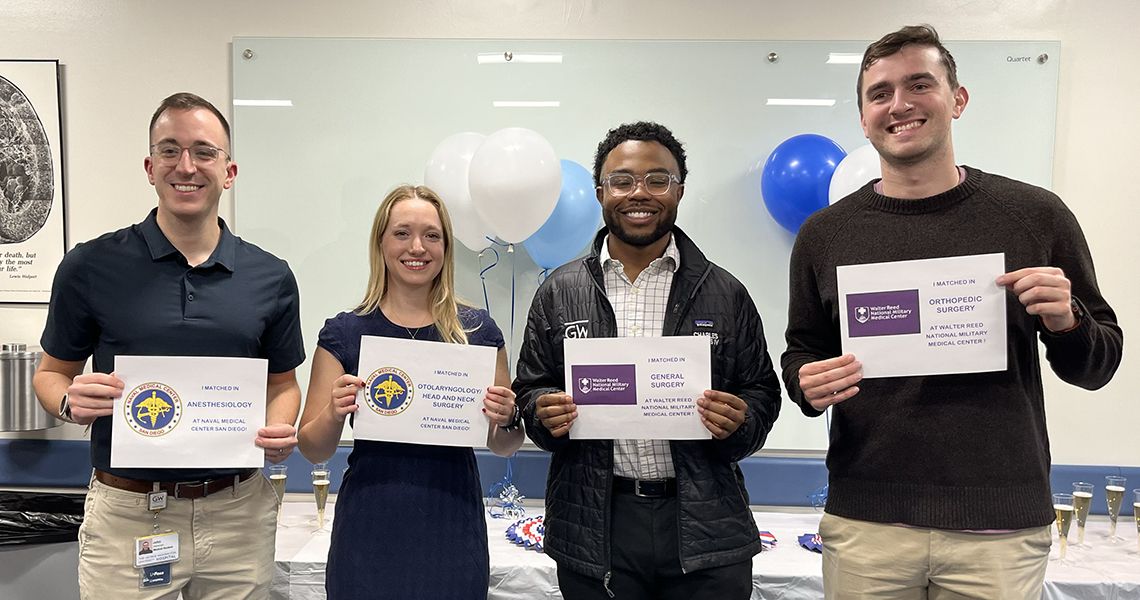 group photo MD program Class of 2026 Military match