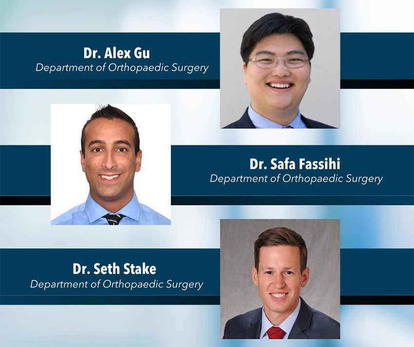 Drs. Alex Gu, Sala Fassihi, Seth Stake | portraits of these three doctors