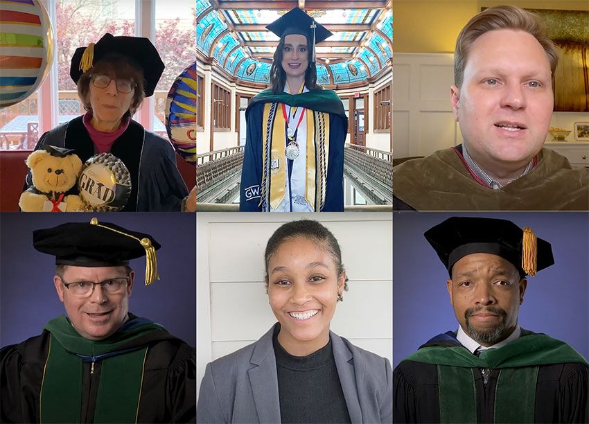 Six speakers from the virtual health sciences graduation ceremony