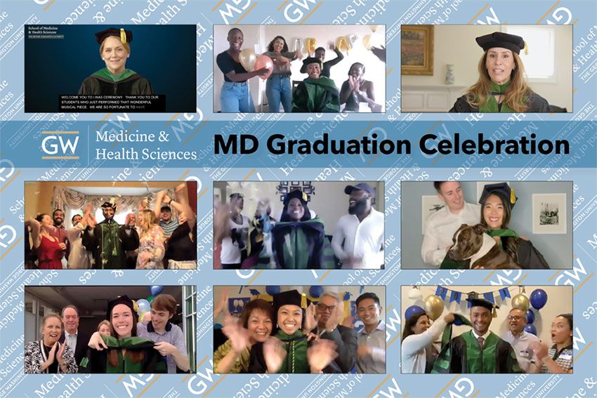 GW Medicine & Health Sciences MD Graduation Celebration | Students and faculty gathering virtually to celebrate the class of 2021