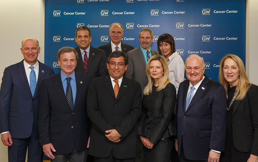 Members of the GW Cancer Center Leadership standing together