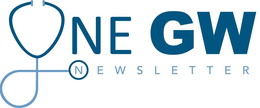 One GW Newsletter | Stethoscope making the letter 'O' of One GW