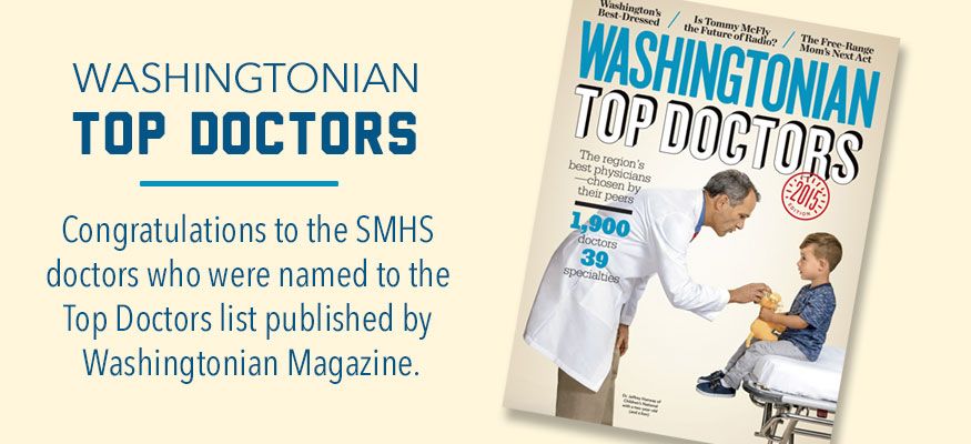 Washingtonian Top Doctors | Front cover of a Washingtonian Top Doctors edition