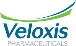 Green and blue swish | "Veloxis Pharmaceuticals"