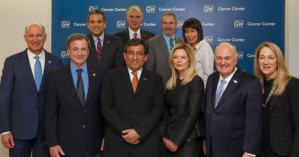 Members of the GW Cancer Center Leadership standing together