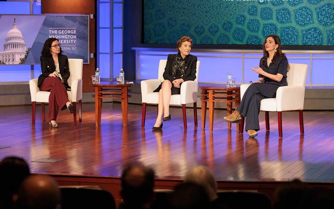 Panelists at Raise High for Social Justice: GW Supporting the Women of Iran