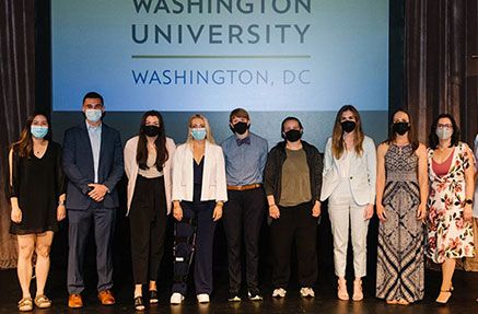 The 2022 PT awards recipients standing together