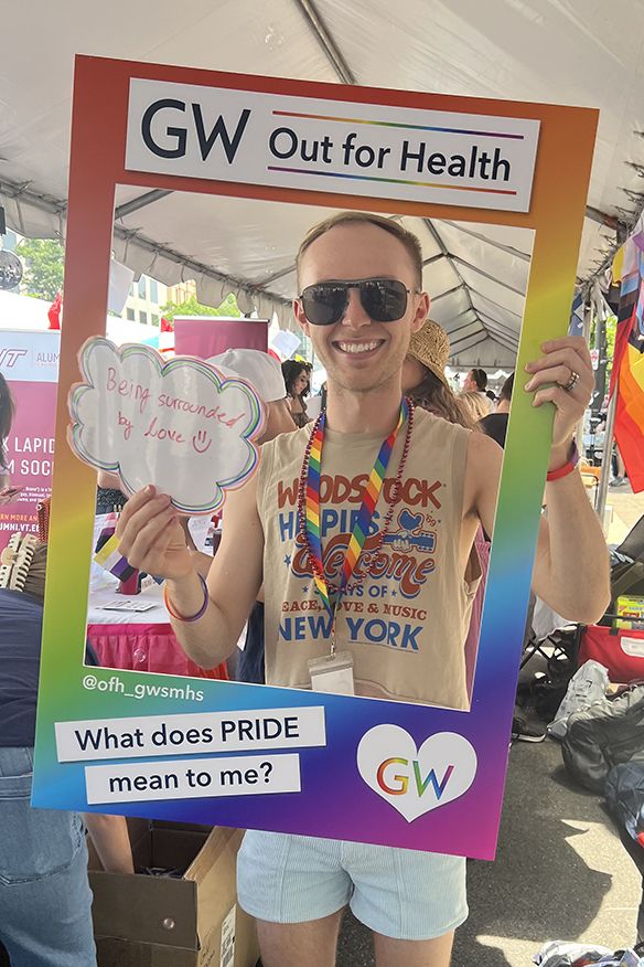 Participant at GW Booth, 2023 Pride Festival