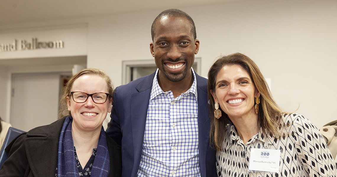 Faculty Awardee Kofi Essel, MD ’11, MPH ’17, with colleagues