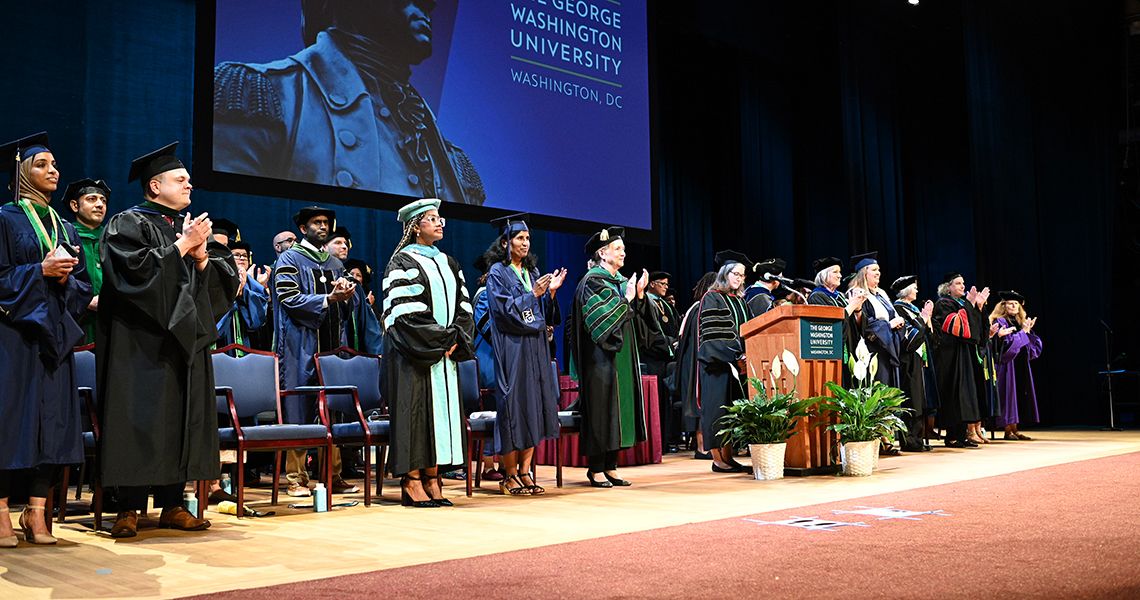 Platform party at the Health Sciences graduation ceremony