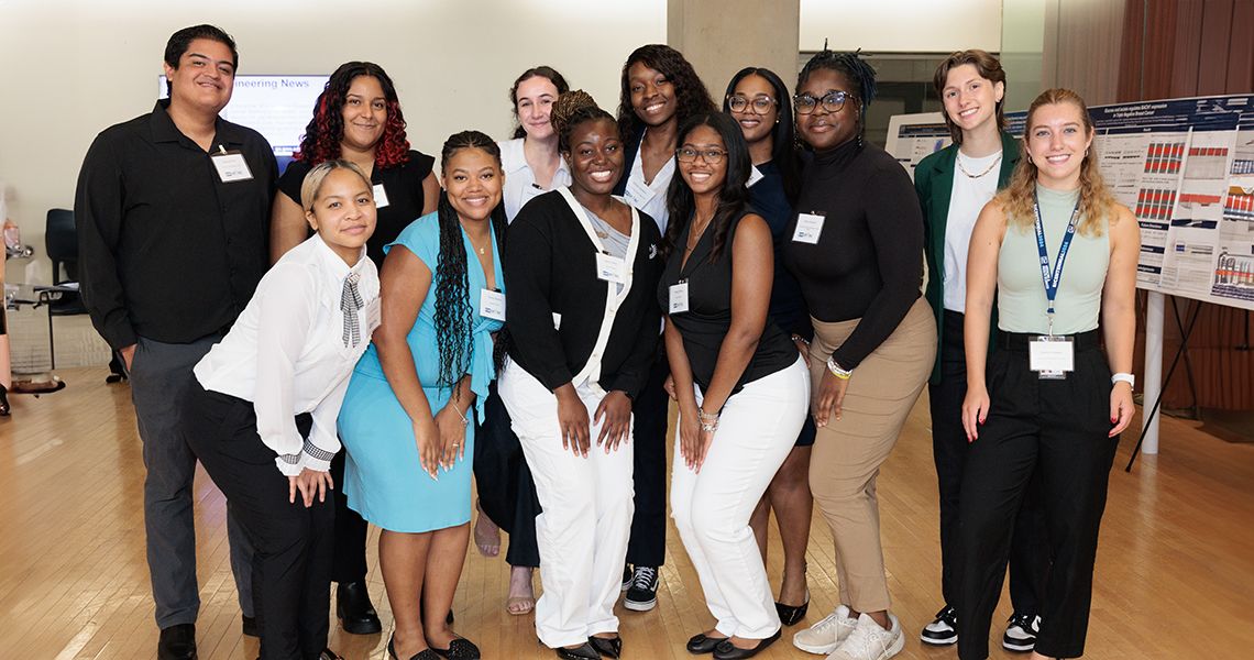 SPARC students pose at poster session
