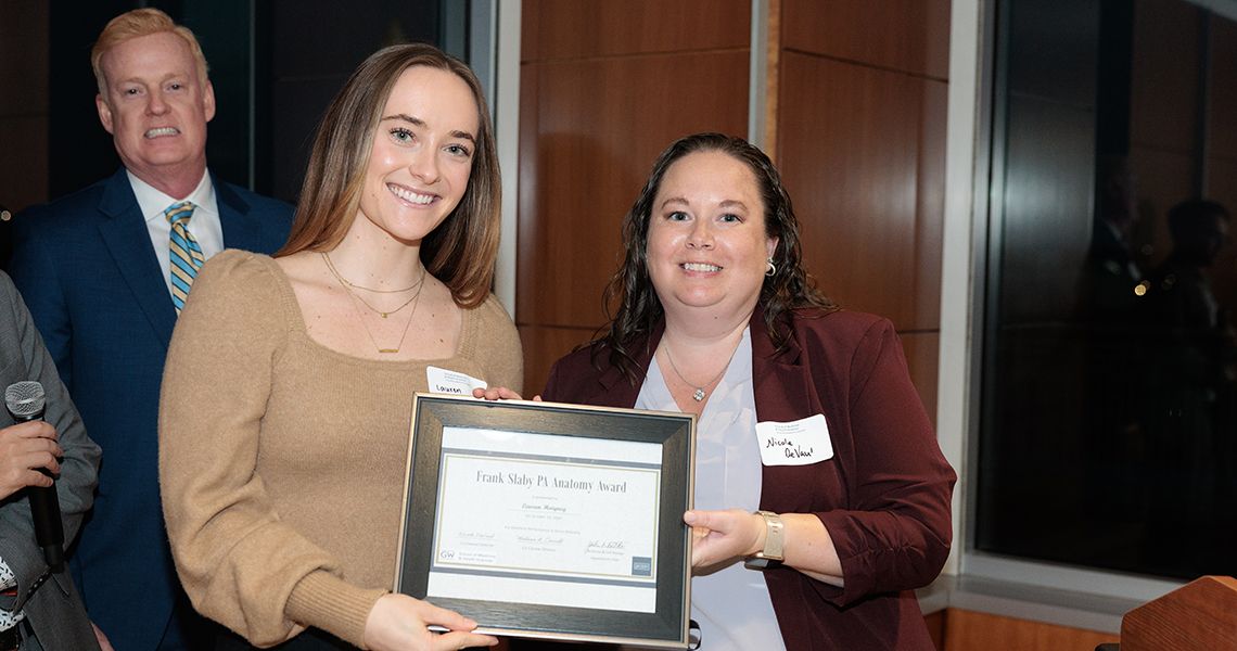Lauren Haigney, left, with Nicole DeVaul, PhD, right