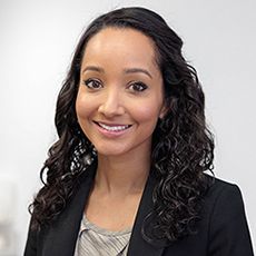Darshana Bhattacharyya, MD, portrait in black jacket