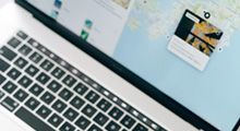 Viewing a map on a laptop