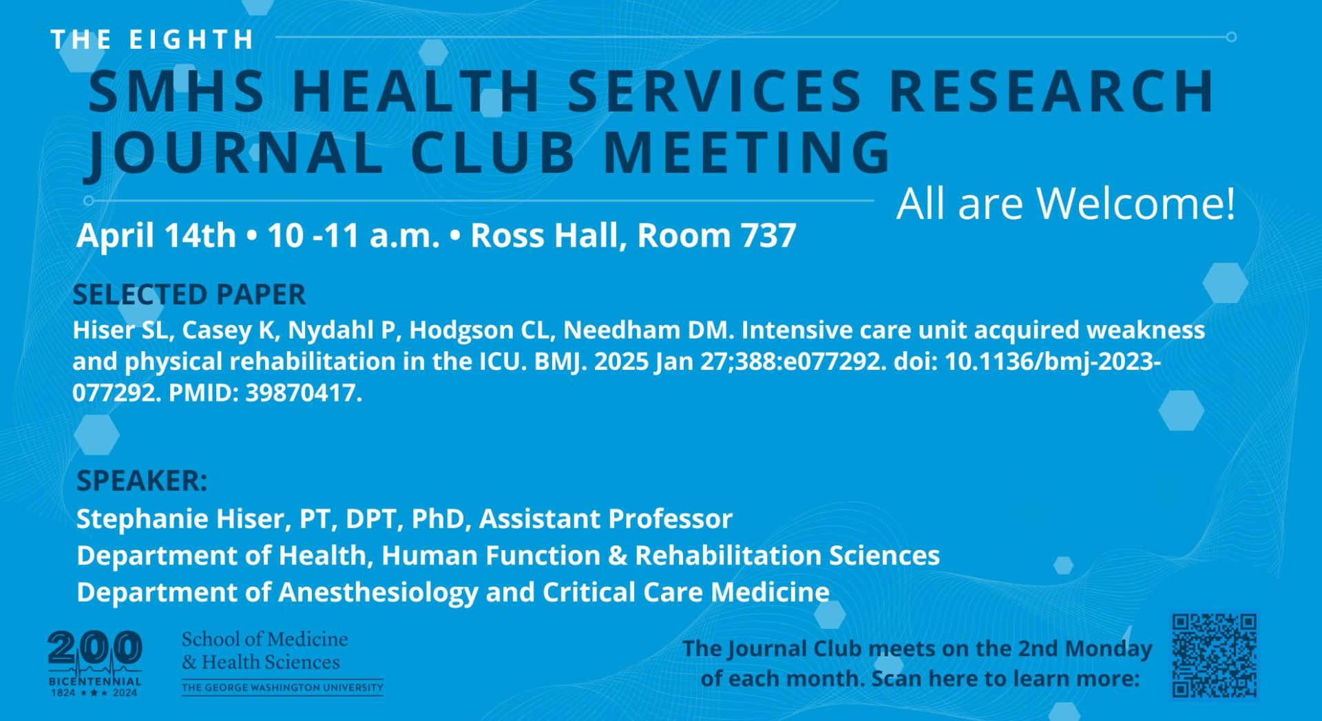 Health Sciences Research Journal Club Flyer