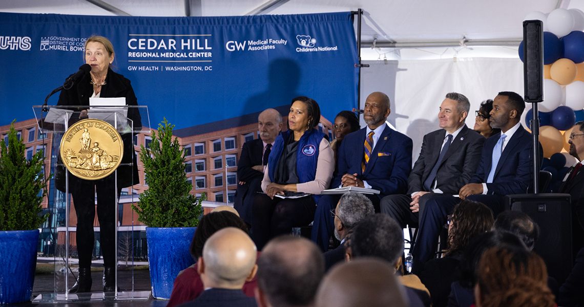 Dean Bass speaks at Cedar Hill Ribbon cutting