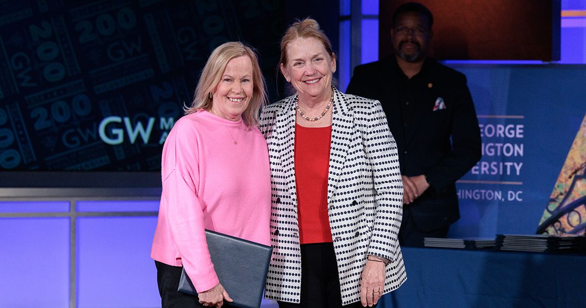 Awardee with Dean Bass