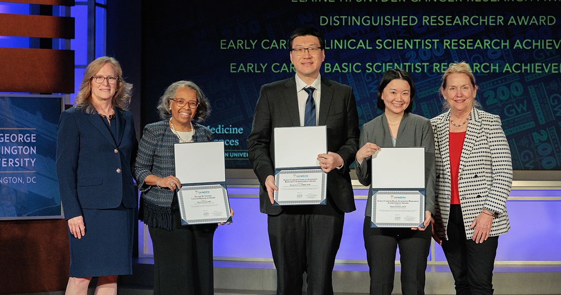 Research Awardees with Deans Hall and Bass