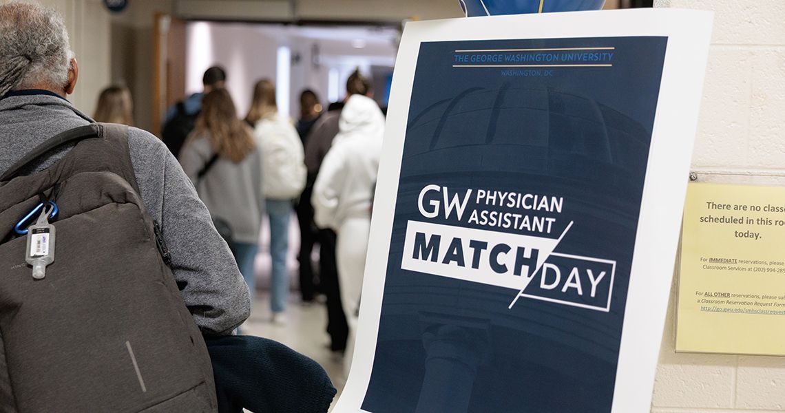 Students enter Ross Hall classroom for Match Day