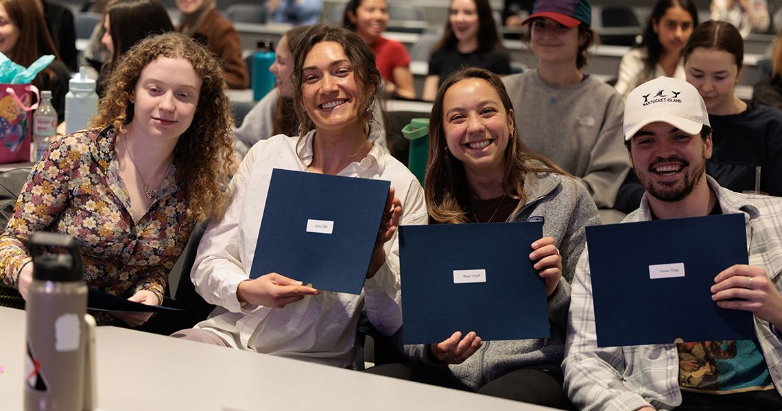 PA students show their match envelopes