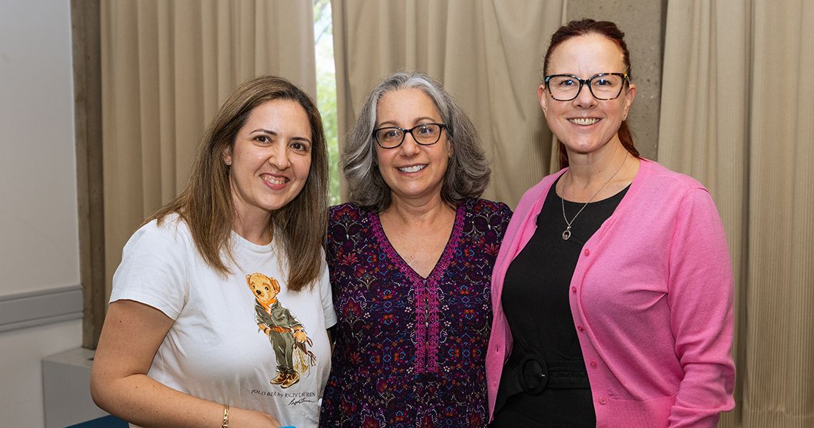 BLS student with department chair Marcia Firmanu, PhD, MSPH