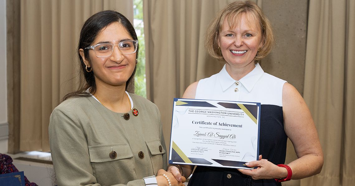 BLS student received certificate