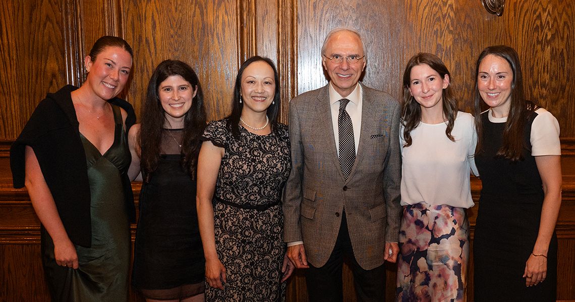 (Center) Juliet Lee with Anton Sidawy, MD, and colleagues