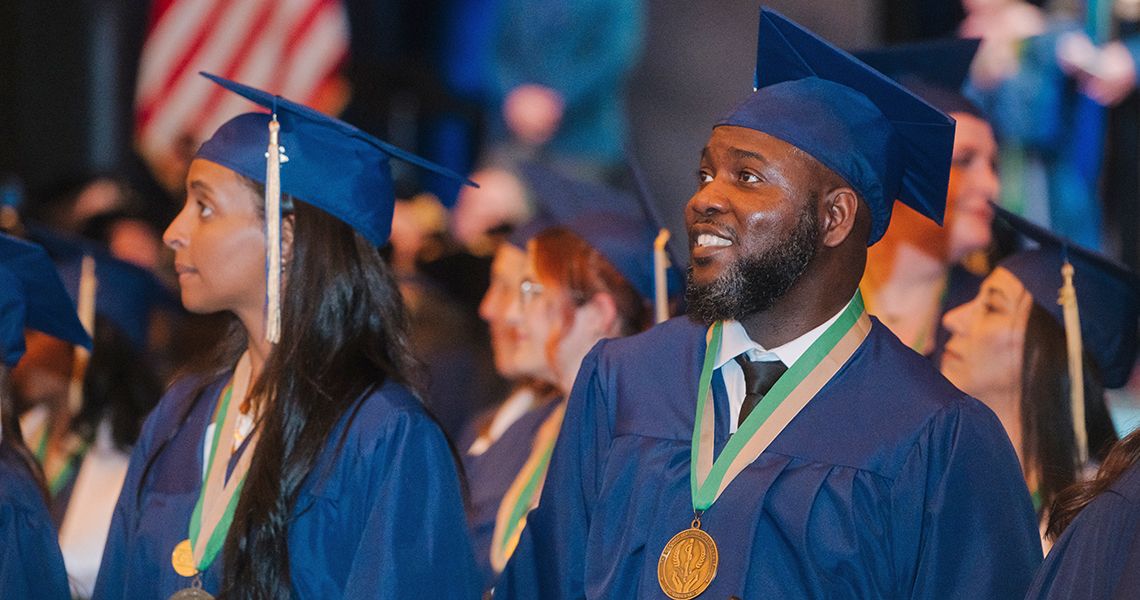 GW SMHS Health Sciences graduates at the diploma celebration