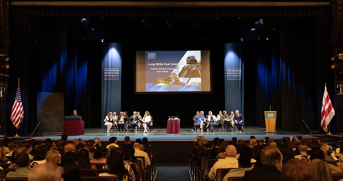 PA Long White Coat ceremony stage 