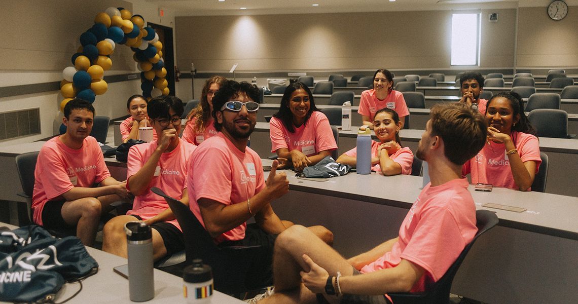 MD Class of 2029 break into groups during activities day