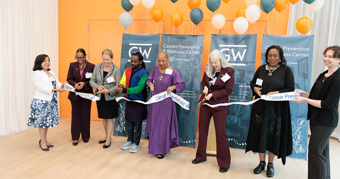 GW Leaders and community members cut the ribbon