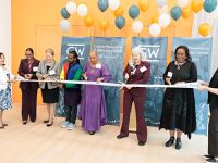 Community members join GW Leaders at the wellness center ribbon cutting