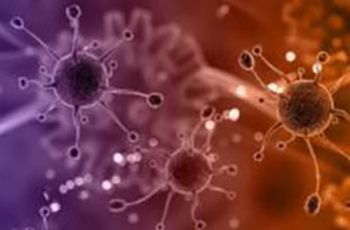 Virus cells floating