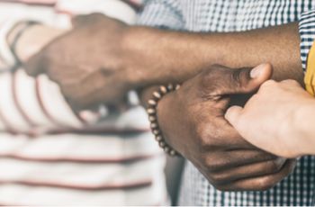 photo, people holding hands