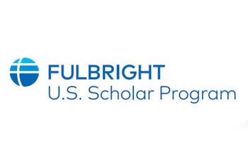 "FULBRIGHT U.S. Scholar Program" | Fulbright logo of a blue planet