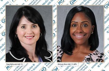 Two portraits of Drs. Paige McDonald and Maranda Ward stand side-by-side