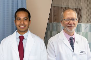Drs. Geet Paul and Henry Kaminski stand together