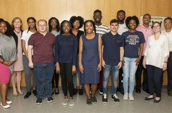 Students and faculty in the GW-SPARC program standing together