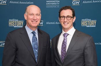 Dean Jeffrey S. Akman standing with Elad I. Levy