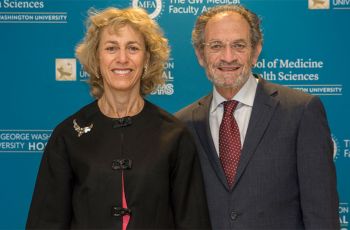 Nancy Sherman, Ph.D., and James Griffith, M.D. standing together