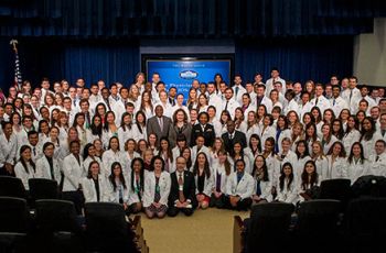 Medical students standing together at the White House